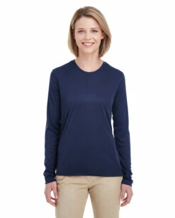 Ladies' Cool & Dry Performance Long-Sleeve Top -Jiffyshirts Store 0009338eb40901