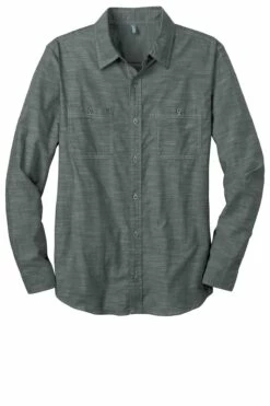 District Men's Long Sleeve Washed Woven Shirt -Jiffyshirts Store 01020da17b043a