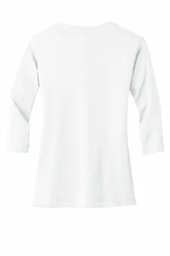 Ladies Modern Stretch Cotton 3/4-Sleeve Scoop Neck Shirt -Jiffyshirts Store 04610a4cab0376