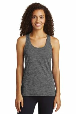 Ladies PosiCharge Electric Heather Racerback Tank -Jiffyshirts Store 0b39785314e0b2