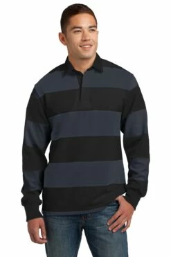 Classic Long Sleeve Rugby Polo -Jiffyshirts Store 0c8a6438fa5723