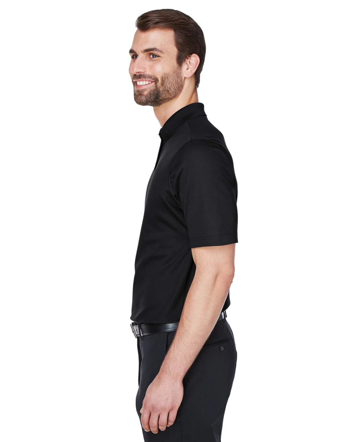 CrownLux Performance™ Men's Plaited Polo 4 CrownLux Performance™ Men's Plaited Polo - Image 2