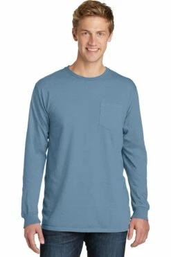 Unisex Beach Wash Garment-Dyed Long Sleeve Pocket Tee -Jiffyshirts Store 0c975592998f07