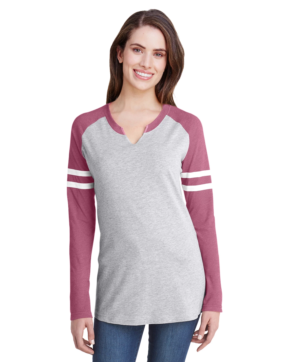 Ladies' Gameday Mash-Up Long Sleeve Fine Jersey T-Shirt 9 Ladies' Gameday Mash-Up Long Sleeve Fine Jersey T-Shirt - Image 7