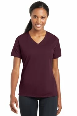 Ladies PosiCharge RacerMesh V-Neck Tee -Jiffyshirts Store 0fd822a4e93349