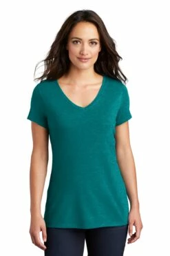 District Ladies' Perfect Tri V-Neck Tee -Jiffyshirts Store 11d4f67171d0a7