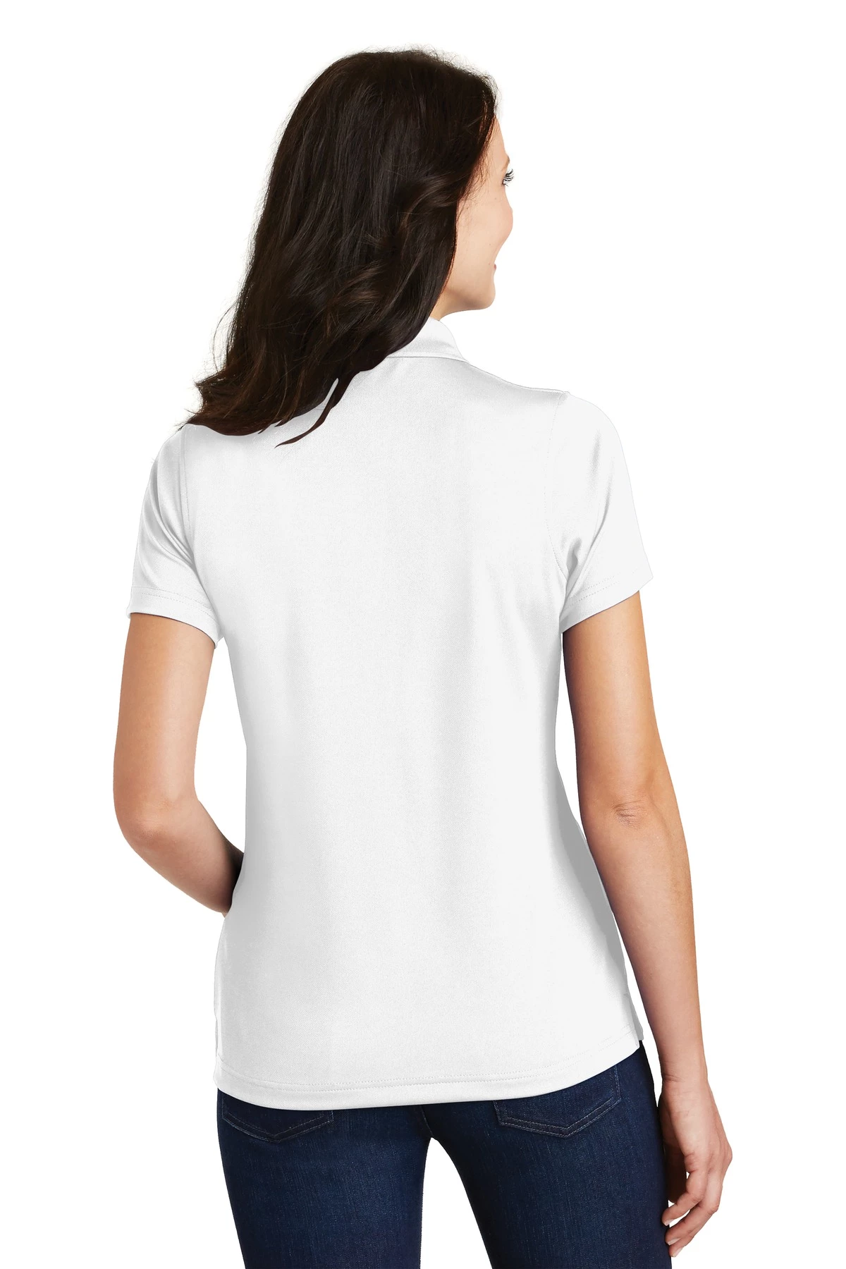 Ladies Poly-Charcoal Blend Pique Polo 4 Ladies Poly-Charcoal Blend Pique Polo - Image 2