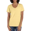 Garment-Dyed Women's V-Neck T-Shirt -Jiffyshirts Store 122097 GDH125 Summer Squash 6