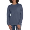 Unisex 5.5 Oz., 100% Ringspun Cotton Garment-Dyed Long-Sleeve T-Shirt With Pocket