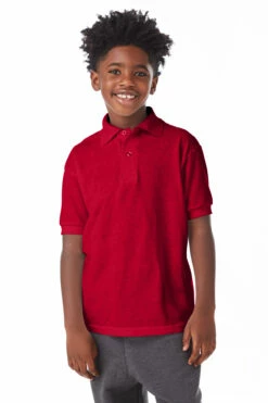Hanes Youth Unisex 5.2 Oz., 50/50 EcoSmart® Jersey Polo Shirt