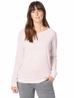 Ladies' Slouchy Eco-Jersey™ Pullover -Jiffyshirts Store 122465 1990E1 Eco Rose Quartz 6