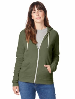 Ladies' Adrian Eco-Fleece Hoodie -Jiffyshirts Store 123068 9573F2 Eco True Army Green 6