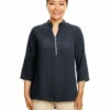 Ladies' Perfect Fit™ 3/4-Sleeve Crepe Tunic -Jiffyshirts Store 123b3399ca9726