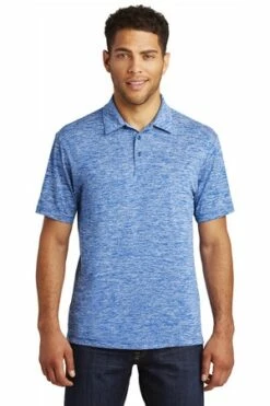 Men's PosiCharge Electric Heather Polo -Jiffyshirts Store 12b042e236e470