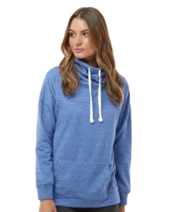 Ladies' Melange Fleece Cowl Neck Sweatshirt 14 Ladies' Melange Fleece Cowl Neck Sweatshirt -Jiffyshirts Store 12d85c907417e0