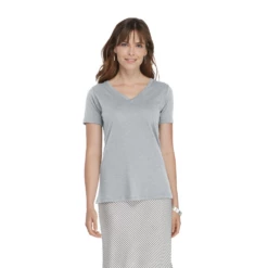 Platinum Ladies Slub Short Sleeve V-Neck Tee -Jiffyshirts Store 135d9ed7726363