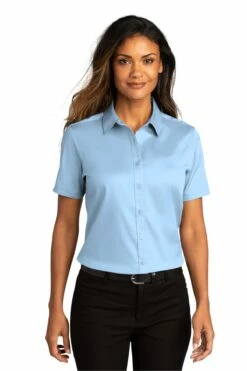 Ladies Short Sleeve SuperPro React ™ Twill Shirt 34 Ladies Short Sleeve SuperPro React ™ Twill Shirt -Jiffyshirts Store 1379171fd1e65d