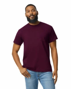 Gildan Adult Unisex Ultra Cotton® 6 Oz. Pocket T-Shirt -Jiffyshirts Store 143637 2300 7644C 083 G2023 SD F 09061