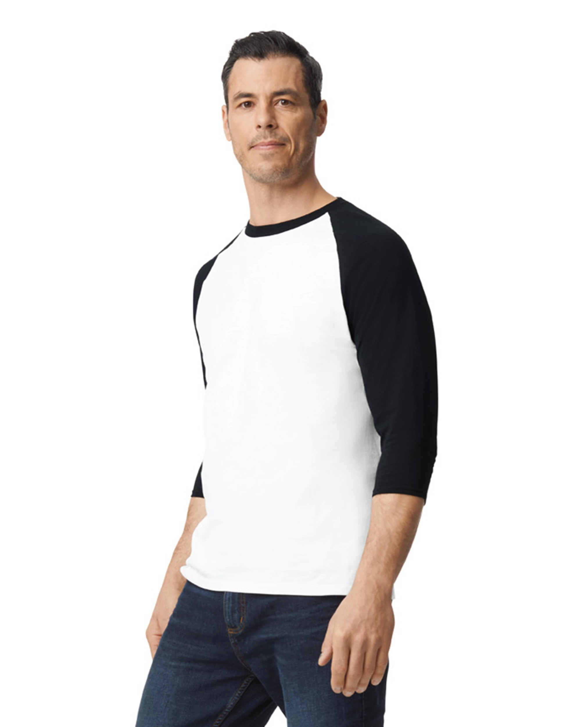 Gildan Adult Unisex Heavy Cotton™ 5.3 Oz. 3/4-Raglan Sleeve T-Shirt 4 Gildan Adult Unisex Heavy Cotton™ 5.3 Oz. 3/4-Raglan Sleeve T-Shirt - Image 2
