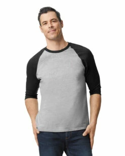 Gildan Adult Unisex Heavy Cotton™ 5.3 Oz. 3/4-Raglan Sleeve T-Shirt 21 Gildan Adult Unisex Heavy Cotton™ 5.3 Oz. 3/4-Raglan Sleeve T-Shirt -Jiffyshirts Store 144496 5700 CG7C 426C FB095 G2023 SD F 05301