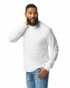 Gildan Adult Unisex 5.5 Oz., 50/50 Long-Sleeve T-Shirt -Jiffyshirts Store 144802 8400 000C 030 G2023 SD F 08369