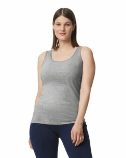 Gildan Ladies' Softstyle® 4.5 Oz. Fitted Tank -Jiffyshirts Store 145668 64200L CG7C 295 G2023 SD F 03095