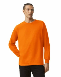 Adult Unisex Heavyweight Cotton Long-Sleeve T-shirt -Jiffyshirts Store 148613 1304 1585C 95S AM2023 SD F 05599