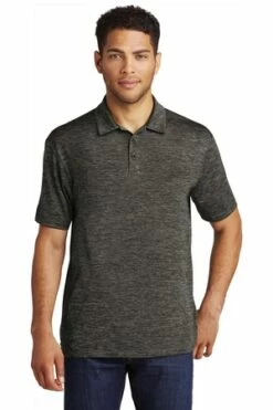 Men's PosiCharge Electric Heather Polo -Jiffyshirts Store 16207523ef1f42