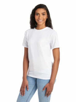 Jerzees Adult Unisex 5.3 Oz. DRI-POWER® SPORT T-Shirt -Jiffyshirts Store 1680065996 21MR White 3qtr 101230 101509