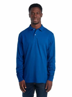 Jerzees Adult Unisex 5.6 Oz. SpotShield™ Long-Sleeve Jersey Polo -Jiffyshirts Store 1680065996 437MLR Royal front