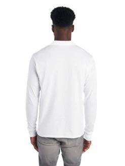 Jerzees Adult Unisex 5.6 Oz. SpotShield™ Long-Sleeve Jersey Polo -Jiffyshirts Store 1680065996 437MLR White back