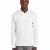 Jerzees Adult Unisex 5.6 Oz. SpotShield™ Long-Sleeve Jersey Polo -Jiffyshirts Store 1680065996 437MLR White front