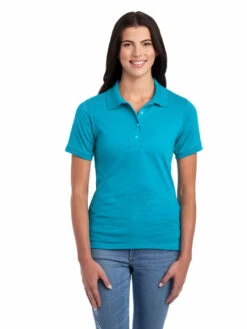 Jerzees Ladies' 5.6 Oz. SpotShield™ Jersey Polo 29 Jerzees Ladies' 5.6 Oz. SpotShield™ Jersey Polo -Jiffyshirts Store 1680065996 437WR CaliforniaBlue front