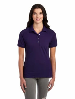 Jerzees Ladies' 5.6 Oz. SpotShield™ Jersey Polo 32 Jerzees Ladies' 5.6 Oz. SpotShield™ Jersey Polo -Jiffyshirts Store 1680065996 437WR DeepPurple front