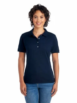 Jerzees Ladies' 5.6 Oz. SpotShield™ Jersey Polo 30 Jerzees Ladies' 5.6 Oz. SpotShield™ Jersey Polo -Jiffyshirts Store 1680065996 437WR JNavy front