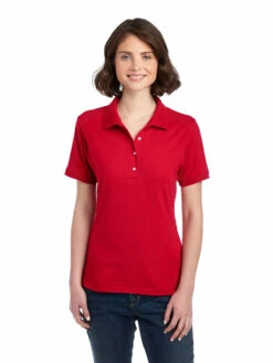 Jerzees Ladies' 5.6 Oz. SpotShield™ Jersey Polo 25 Jerzees Ladies' 5.6 Oz. SpotShield™ Jersey Polo -Jiffyshirts Store 1680065996 437WR TrueRed front
