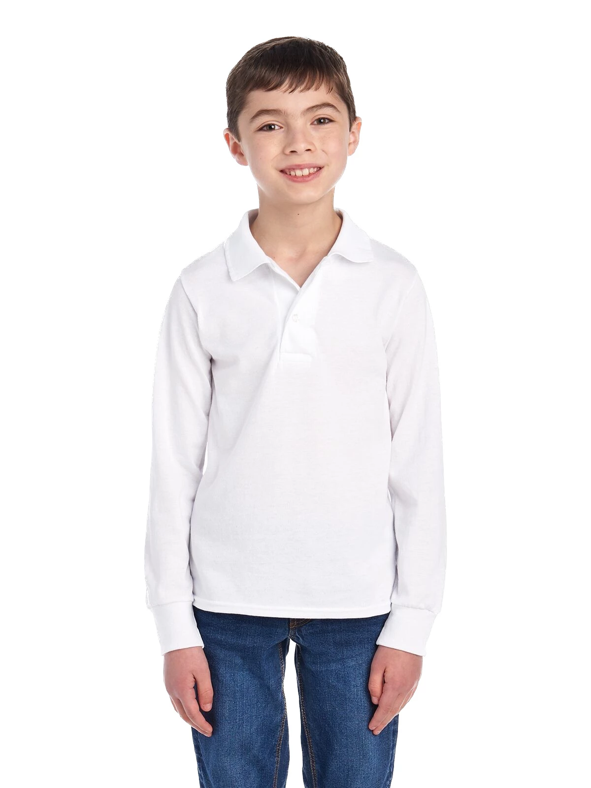 Jerzees Youth Unisex 5.6 Oz. SpotShield™ Long-Sleeve Jersey Polo 3 Jerzees Youth Unisex 5.6 Oz. SpotShield™ Long-Sleeve Jersey Polo