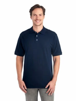 Jerzees Adult Unisex 6.5 Oz. Premium 100% Ringspun Cotton Piqué Polo -Jiffyshirts Store 1680065996 443MR JNavy front