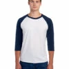 Jerzees Adult Unisex 5.2 Oz., Premium Blend Raglan Baseball T-Shirt
