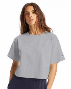 Champion Ladies' Cropped Reverse Weave T-Shirt -Jiffyshirts Store 178c7857ffe08c