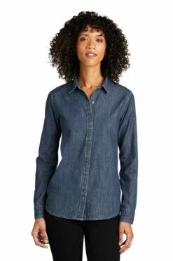 Ladies Long Sleeve Perfect Denim Shirt 11 Ladies Long Sleeve Perfect Denim Shirt -Jiffyshirts Store 18fcb132a09d4c