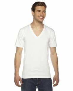 Unisex USA Made Fine Jersey Short-Sleeve V-Neck T-Shirt -Jiffyshirts Store 19134b433dd465