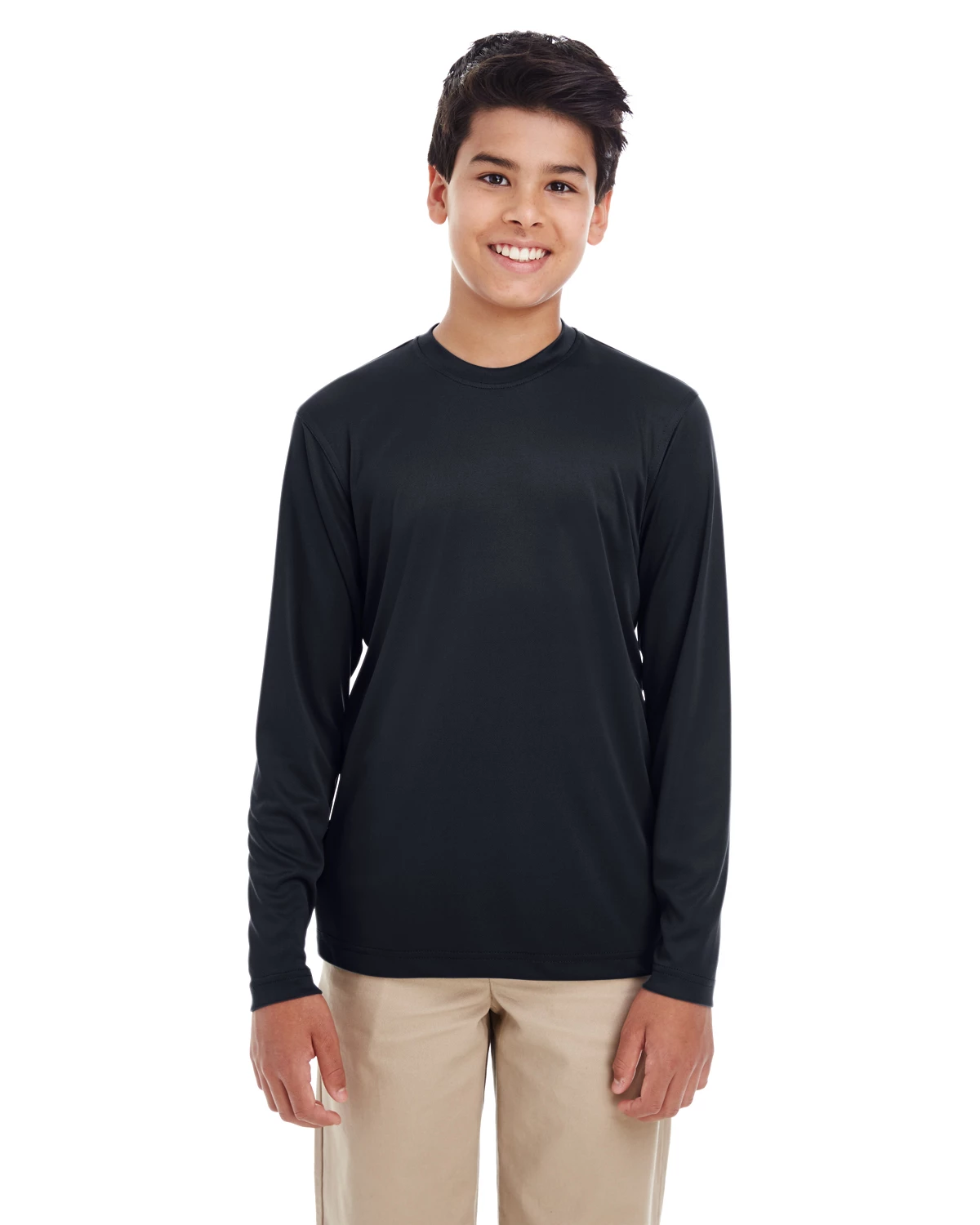 Youth Unisex Cool & Dry Performance Long-Sleeve Top 8 Youth Unisex Cool & Dry Performance Long-Sleeve Top - Image 6