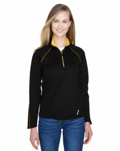 Ladies' Radar Quarter-Zip Performance Long-Sleeve Top -Jiffyshirts Store 1a7207b3768eba