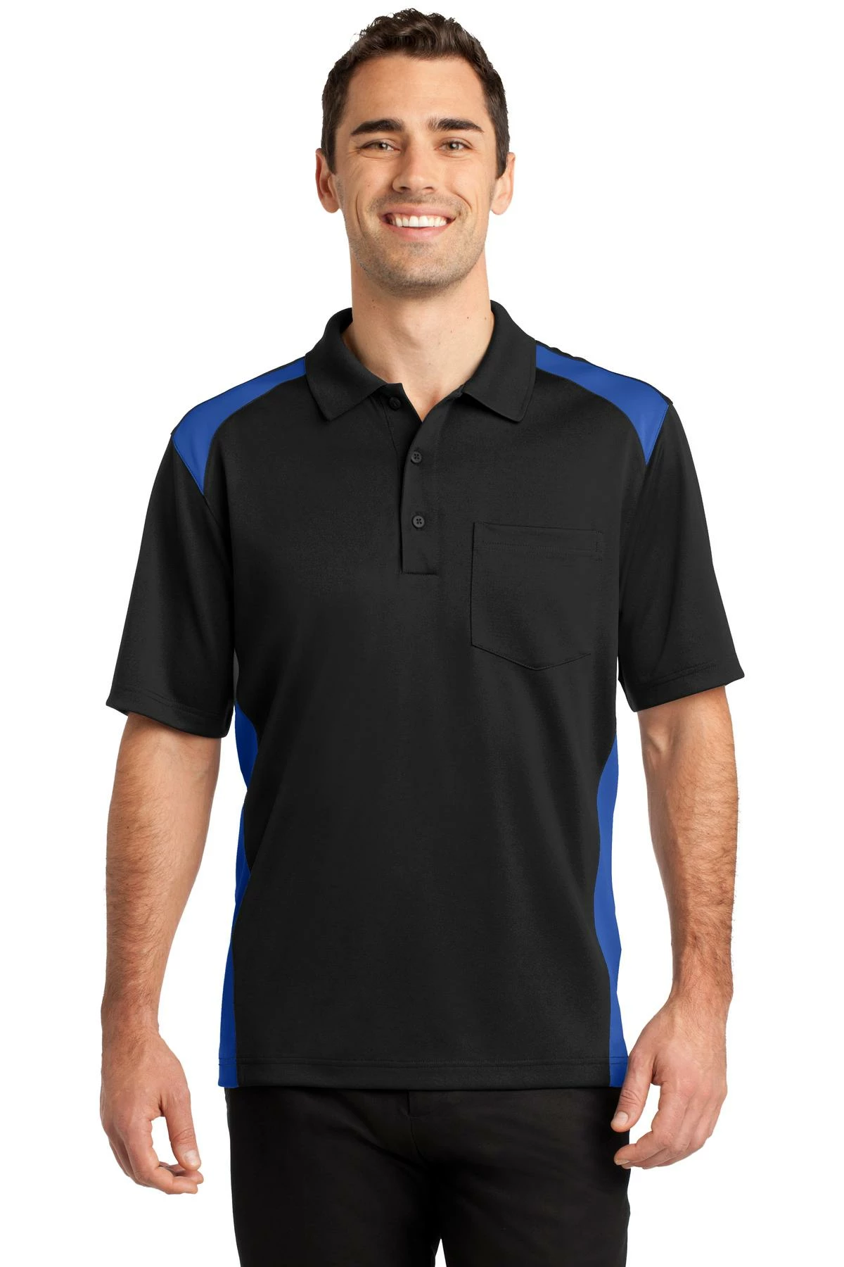Select Snag-Proof Two Way Colorblock Pocket Polo 3 Select Snag-Proof Two Way Colorblock Pocket Polo