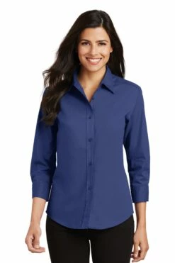 Ladies 3/4-Sleeve Easy Care Shirt -Jiffyshirts Store 1fe8cf230817eb
