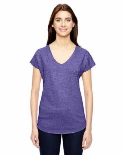 Anvil Ladies' Triblend V-Neck T-Shirt -Jiffyshirts Store 205fa7cee4ebf1