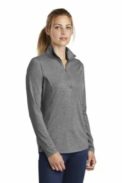 Ladies PosiCharge Tri-Blend Wicking 1/4-Zip Pullover 14 Ladies PosiCharge Tri-Blend Wicking 1/4-Zip Pullover -Jiffyshirts Store 210177dda70562