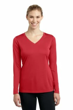 Ladies Long Sleeve PosiCharge Competitor V-Neck Tee 34 Ladies Long Sleeve PosiCharge Competitor V-Neck Tee -Jiffyshirts Store 2165173f96d6cc