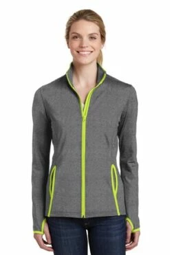 Ladies Sport-Wick Stretch Contrast Full-Zip Jacket -Jiffyshirts Store 21df278cd3dcc2